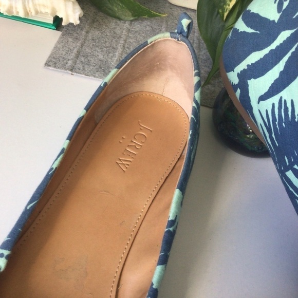 J.Crew Leaf Pattern Women Flats Size 8 Shoes - Picture 5 of 6